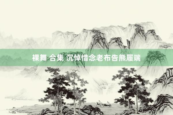 裸舞 合集 沉悼惜念老布告熊履端